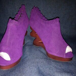 Wild Rose " RARE BUT ROYAL "Wedge Heel Espadrille Rare Zig Zag  Heel(BRAND NEW!!